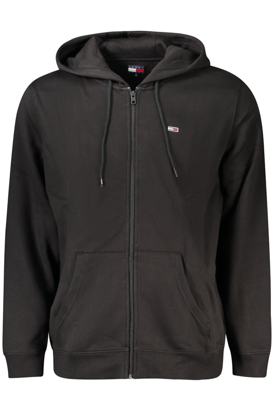 TOMMY HILFIGER FELPA CON ZIP UOMO NERO