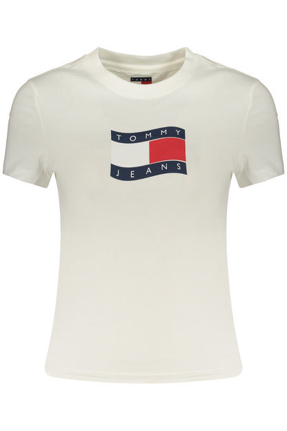 TOMMY HILFIGER T-SHIRT MANICHE CORTE DONNA BIANCO