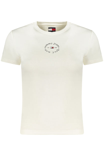 TOMMY HILFIGER T-SHIRT MANICHE CORTE DONNA BIANCO