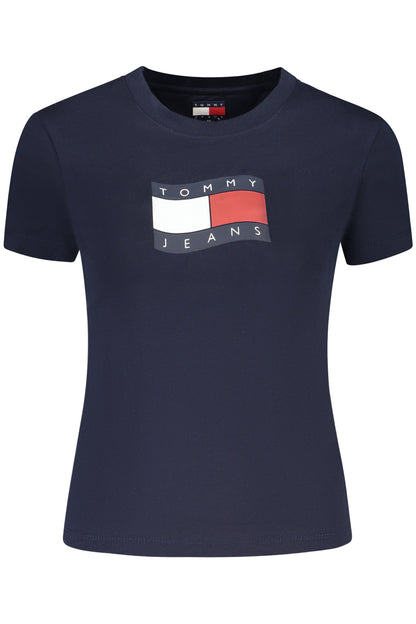 TOMMY HILFIGER T-SHIRT MANICHE CORTE DONNA BLU