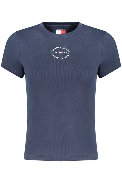 TOMMY HILFIGER T-SHIRT MANICHE CORTE DONNA BLU