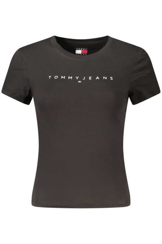 TOMMY HILFIGER T-SHIRT MANICHE CORTE DONNA NERO