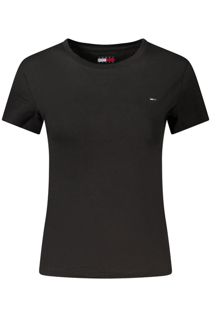TOMMY HILFIGER T-SHIRT MANICHE CORTE DONNA NERO