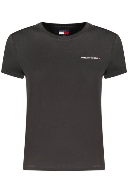 TOMMY HILFIGER T-SHIRT MANICHE CORTE DONNA NERO