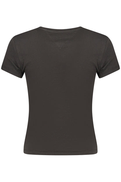 TOMMY HILFIGER T-SHIRT MANICHE CORTE DONNA NERO