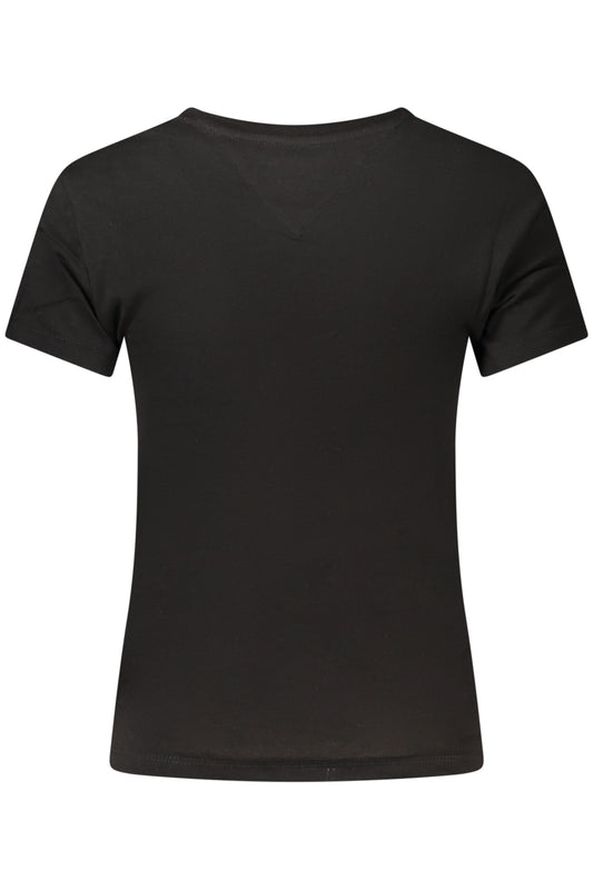TOMMY HILFIGER T-SHIRT MANICHE CORTE DONNA NERO