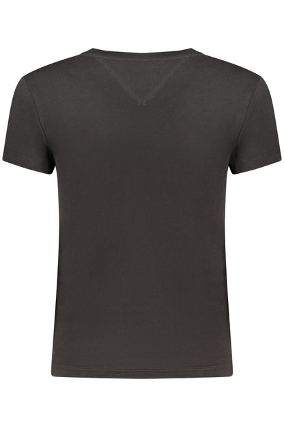 TOMMY HILFIGER T-SHIRT MANICHE CORTE DONNA NERO