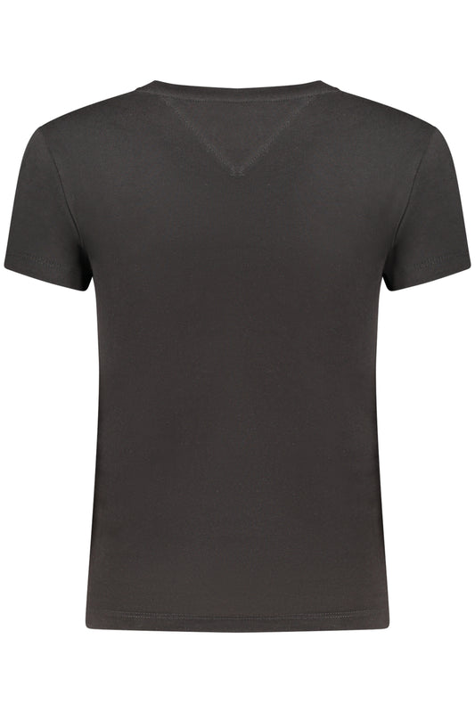 TOMMY HILFIGER T-SHIRT MANICHE CORTE DONNA NERO