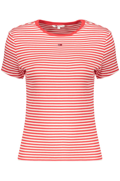 TOMMY HILFIGER T-SHIRT MANICHE CORTE DONNA ROSSO