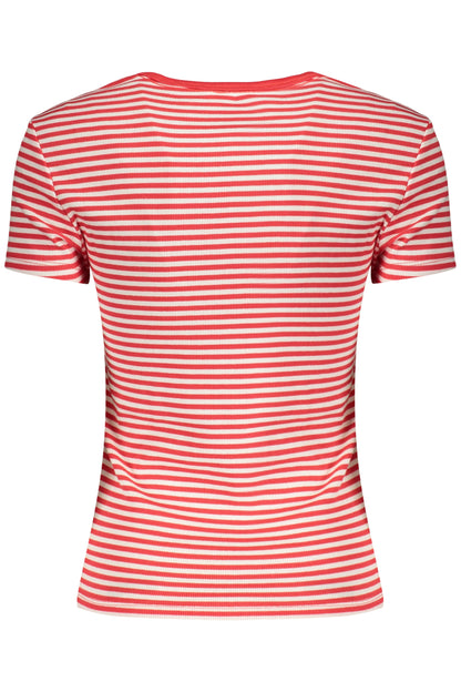 TOMMY HILFIGER T-SHIRT MANICHE CORTE DONNA ROSSO