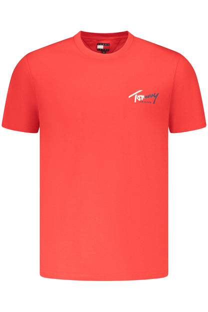 TOMMY HILFIGER T-SHIRT MANICHE CORTE UOMO ROSSO