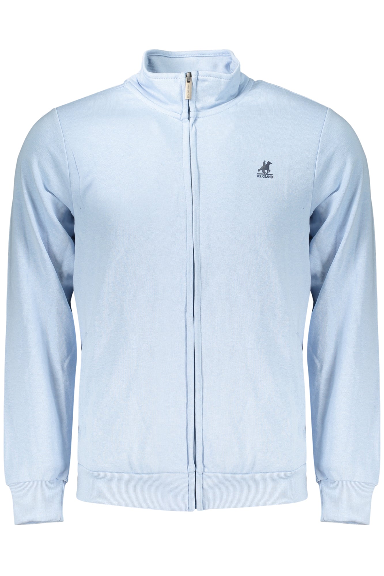 U.S. GRAND FELPA CON ZIP UOMO AZZURRO