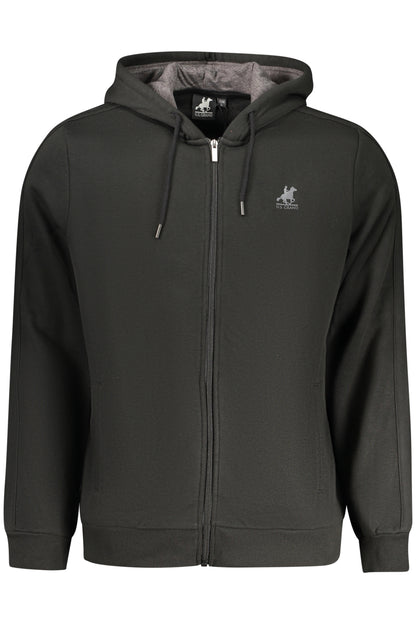U.S. GRAND FELPA CON ZIP UOMO NERO