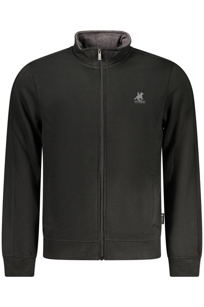U.S. GRAND FELPA CON ZIP UOMO NERO