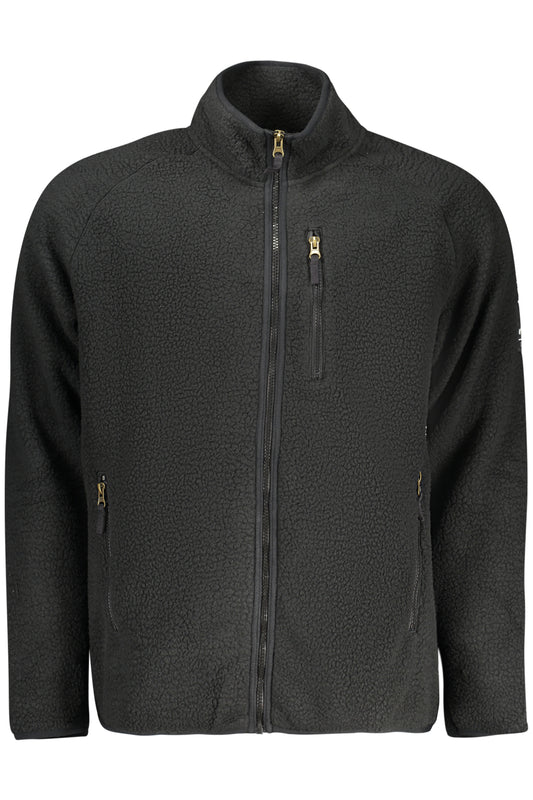 U.S. GRAND FELPA CON ZIP UOMO NERO