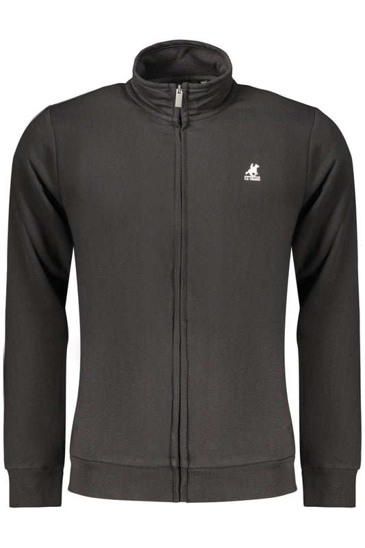 U.S. GRAND FELPA CON ZIP UOMO NERO
