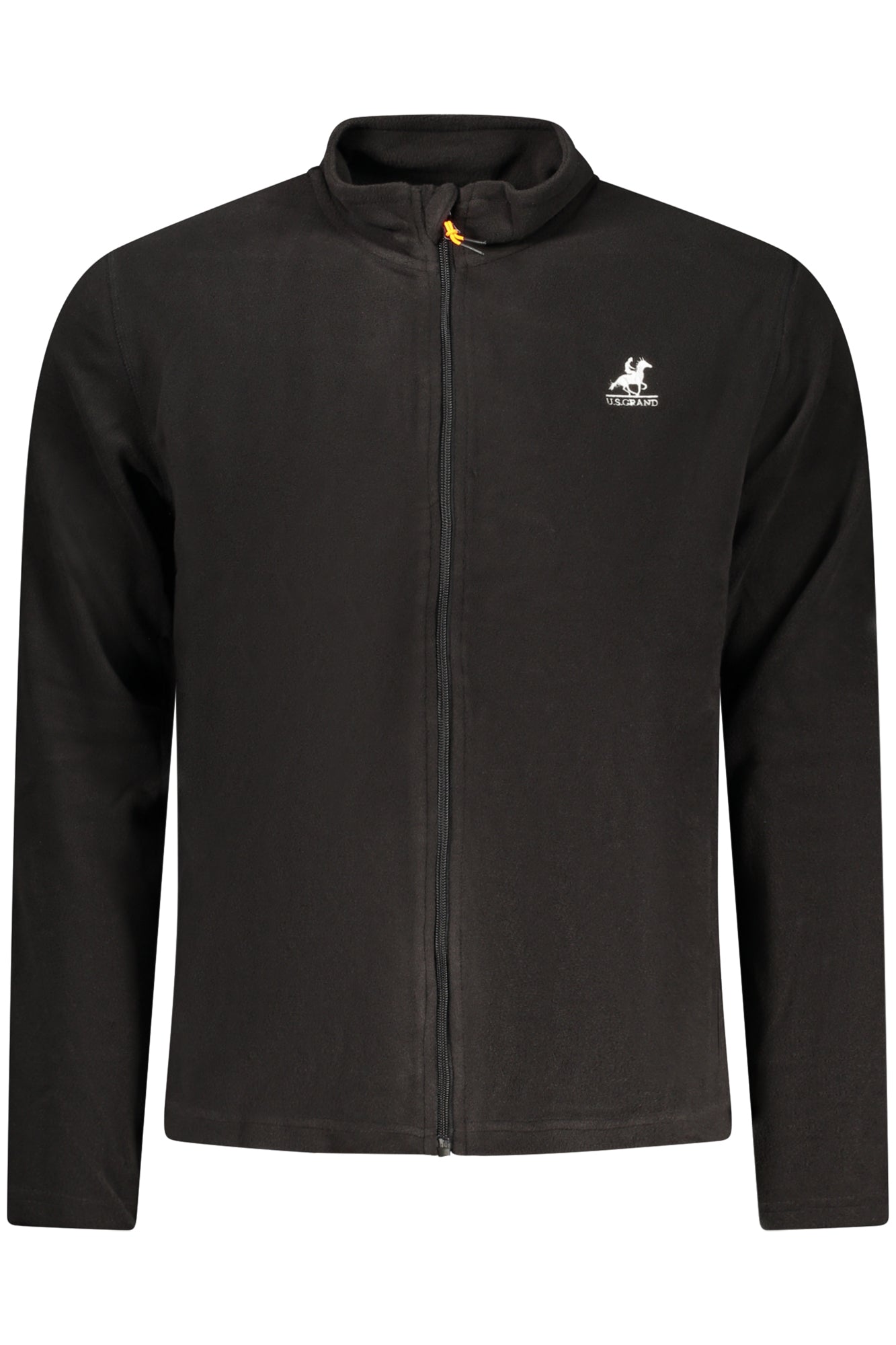 U.S. GRAND FELPA CON ZIP UOMO NERO