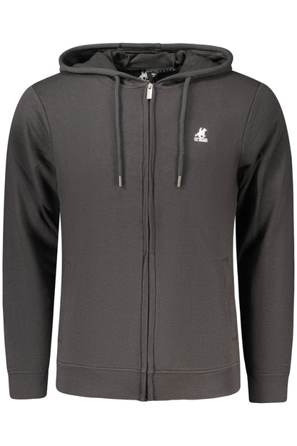 U.S. GRAND FELPA CON ZIP UOMO NERO