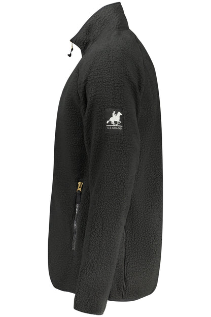 U.S. GRAND FELPA CON ZIP UOMO NERO