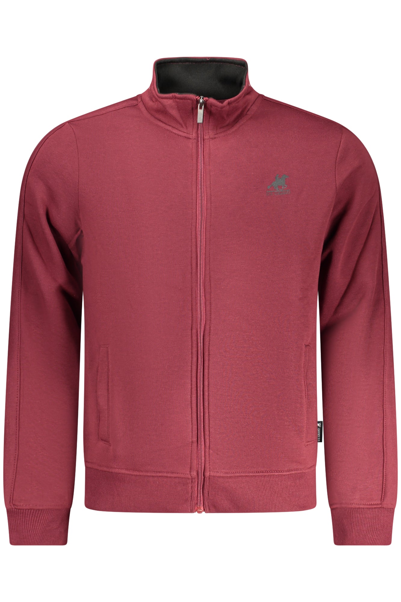 U.S. GRAND FELPA CON ZIP UOMO ROSSO