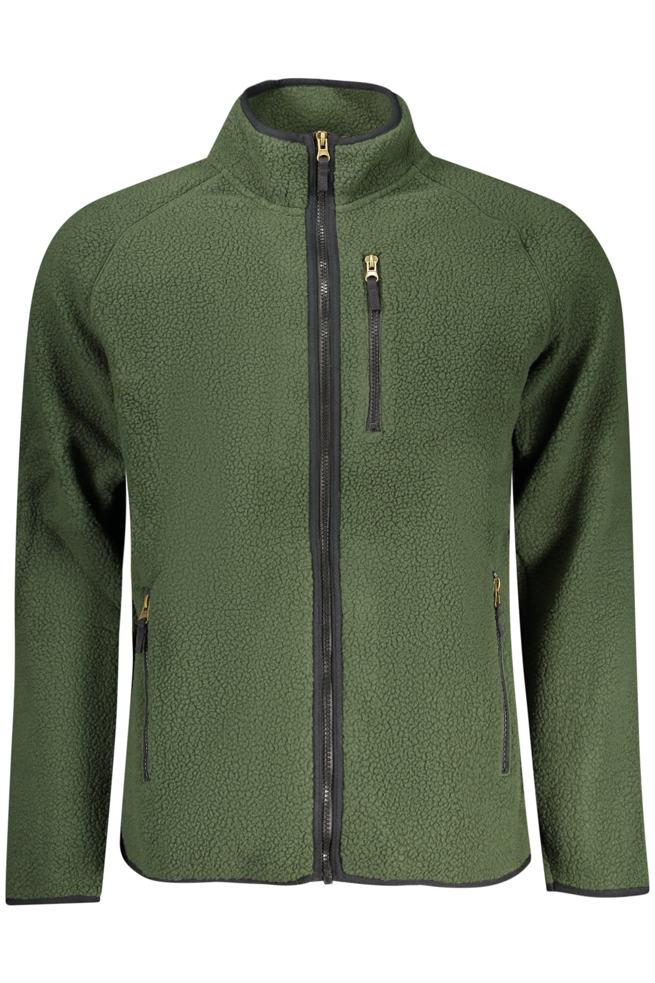 U.S. GRAND FELPA CON ZIP UOMO VERDE