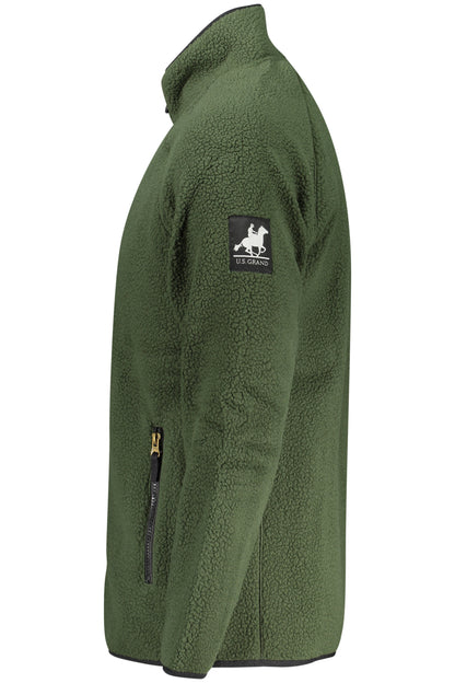 U.S. GRAND FELPA CON ZIP UOMO VERDE