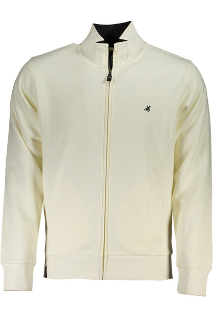 U.S. GRAND FELPA CON ZIP UOMO BIANCO
