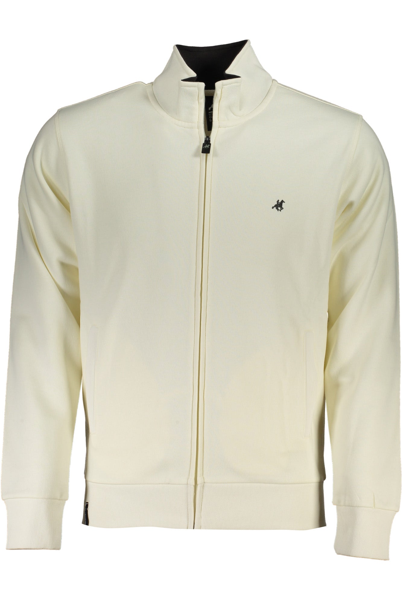 U.S. GRAND FELPA CON ZIP UOMO BIANCO