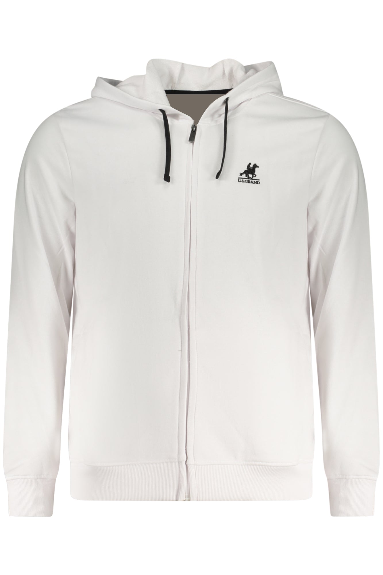 U.S. GRAND POLO U.S. GRAND POLO FELPA CON ZIP UOMO BIANCO
