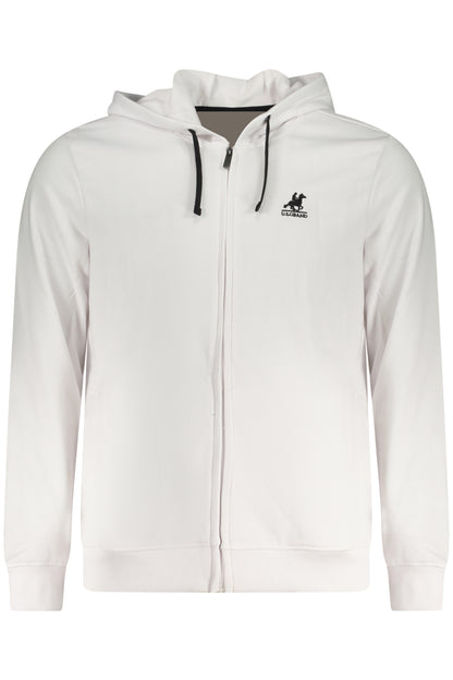 U.S. GRAND FELPA CON ZIP UOMO BIANCO