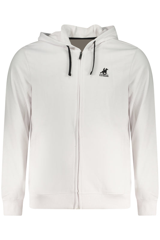 U.S. GRAND FELPA CON ZIP UOMO BIANCO