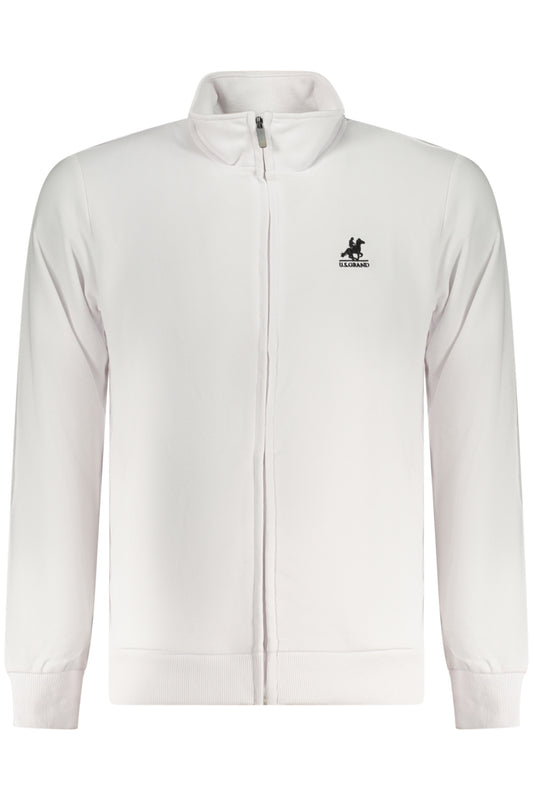 U.S. GRAND FELPA CON ZIP UOMO BIANCO