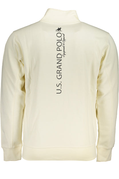 U.S. GRAND FELPA CON ZIP UOMO BIANCO