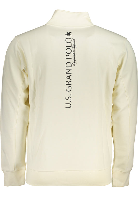 U.S. GRAND FELPA CON ZIP UOMO BIANCO
