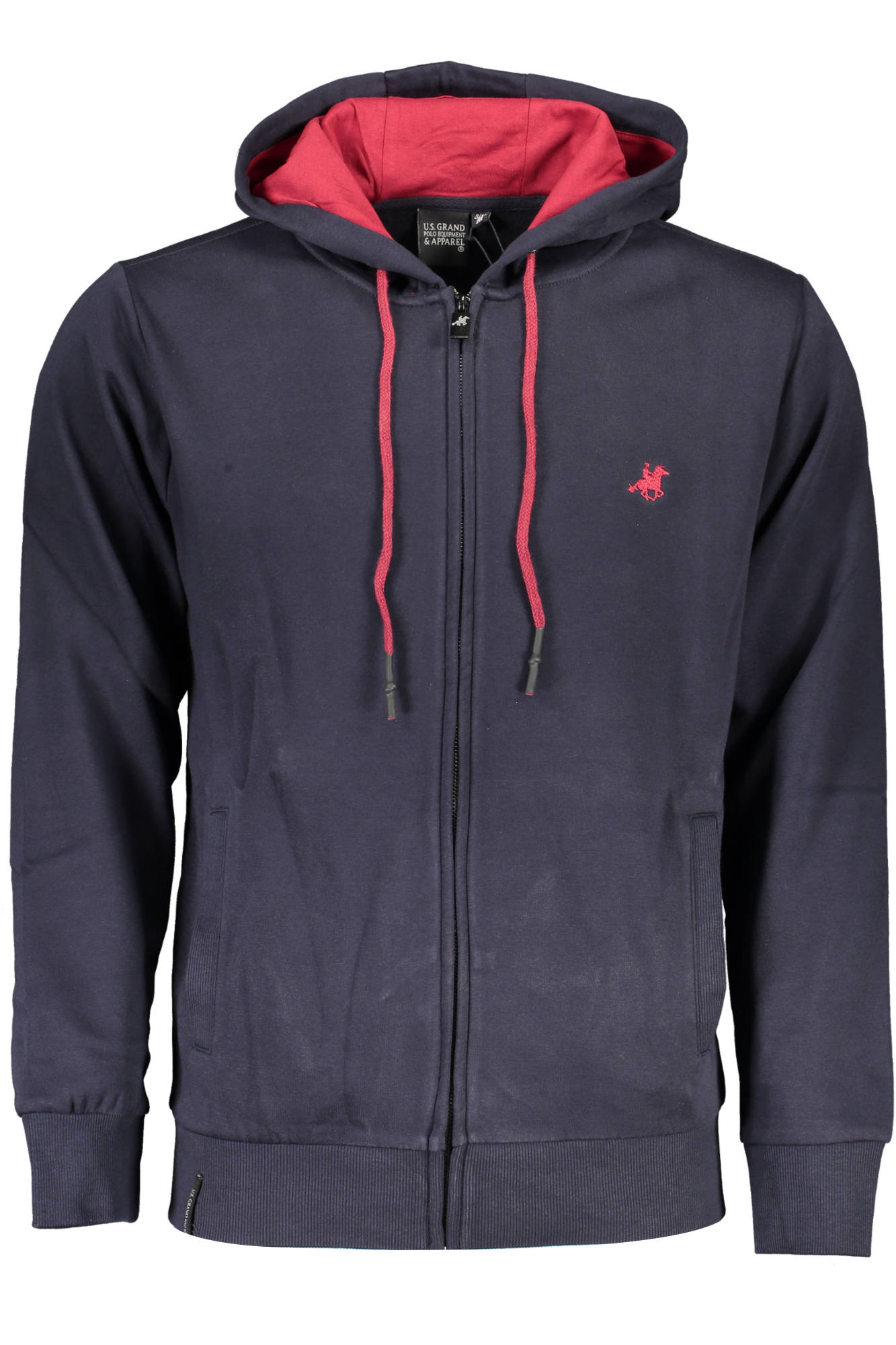 U.S. GRAND FELPA CON ZIP UOMO BLU