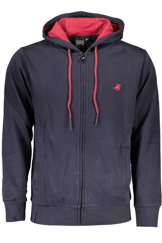 U.S. GRAND FELPA CON ZIP UOMO BLU