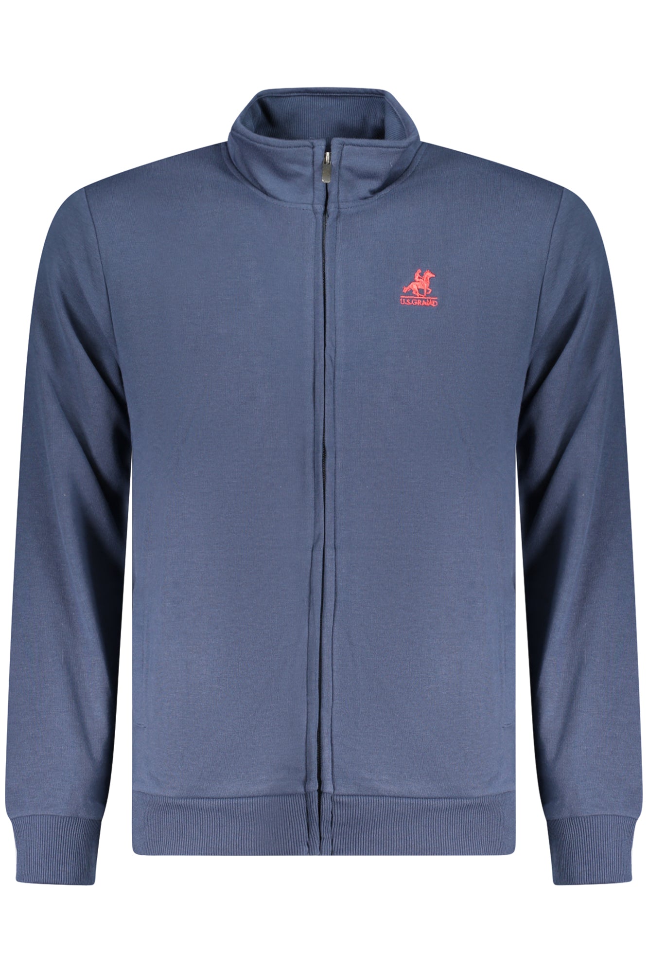 U.S. GRAND POLO U.S. GRAND POLO FELPA CON ZIP UOMO BLU