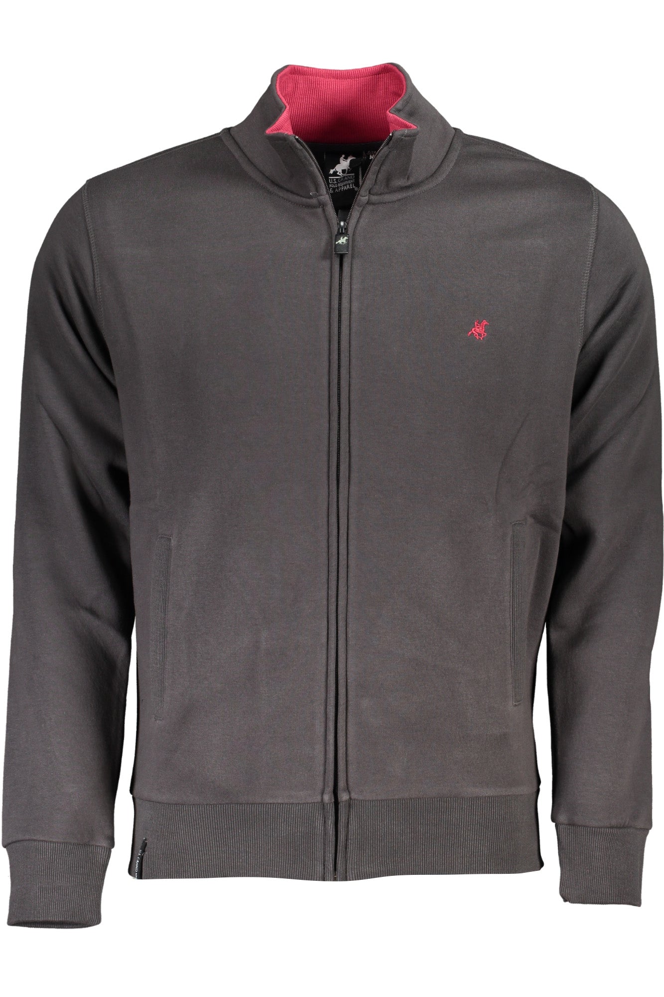 U.S. GRAND FELPA CON ZIP UOMO GRIGIO
