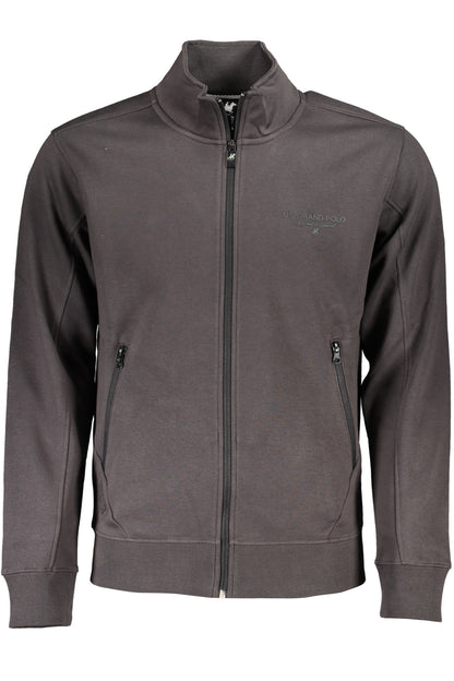 U.S. GRAND FELPA CON ZIP UOMO GRIGIO