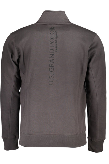 U.S. GRAND FELPA CON ZIP UOMO GRIGIO