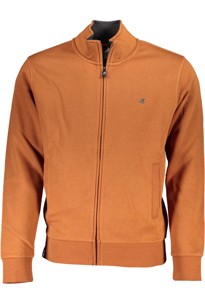 U.S. GRAND FELPA CON ZIP UOMO MARRONE