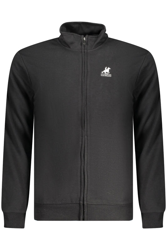 U.S. GRAND POLO U.S. GRAND POLO FELPA CON ZIP UOMO NERO