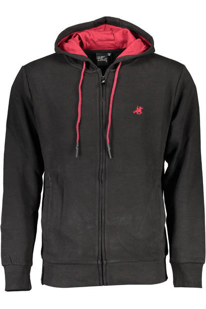 U.S. GRAND FELPA CON ZIP UOMO NERO