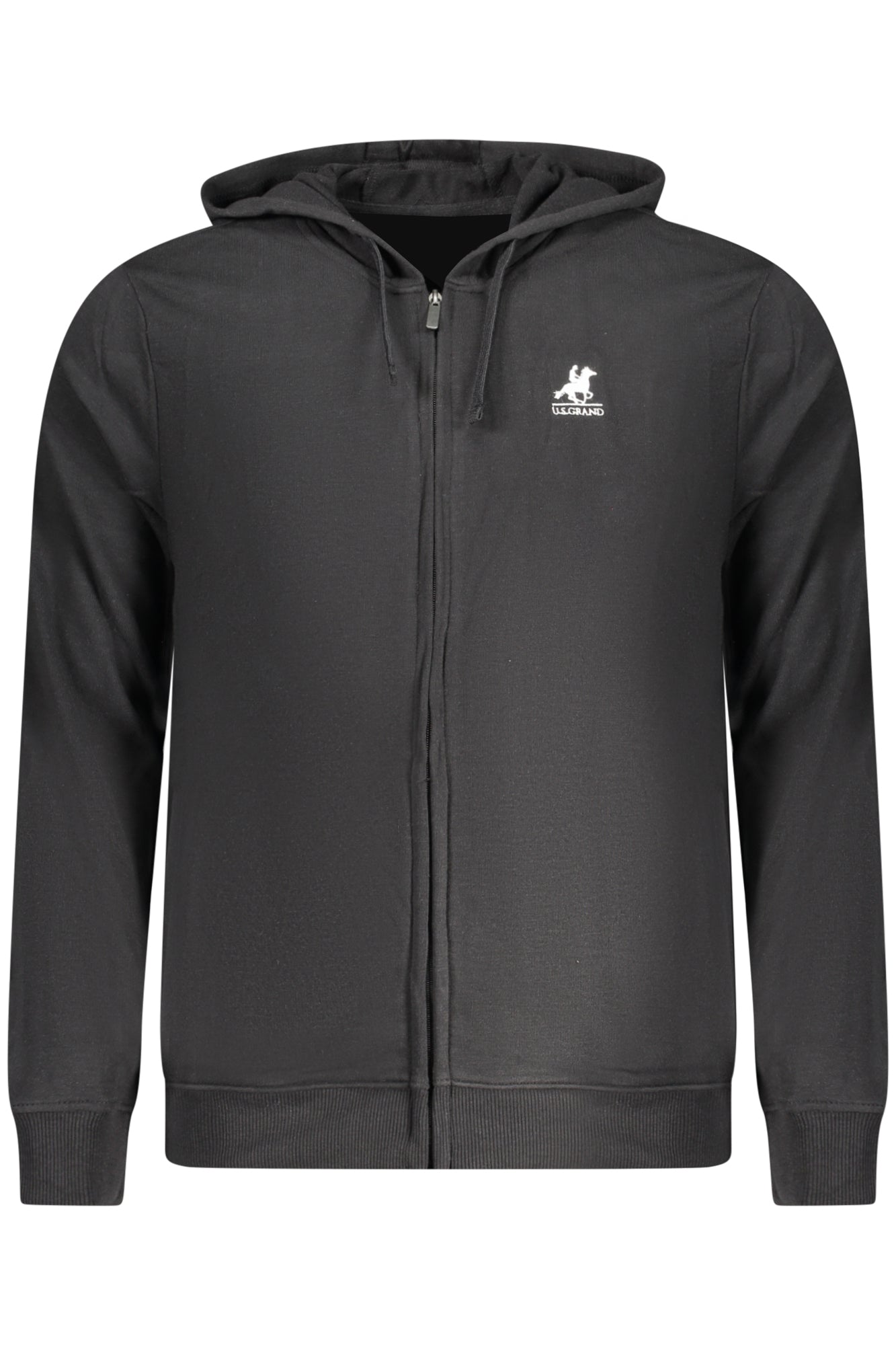 U.S. GRAND POLO U.S. GRAND POLO FELPA CON ZIP UOMO NERO