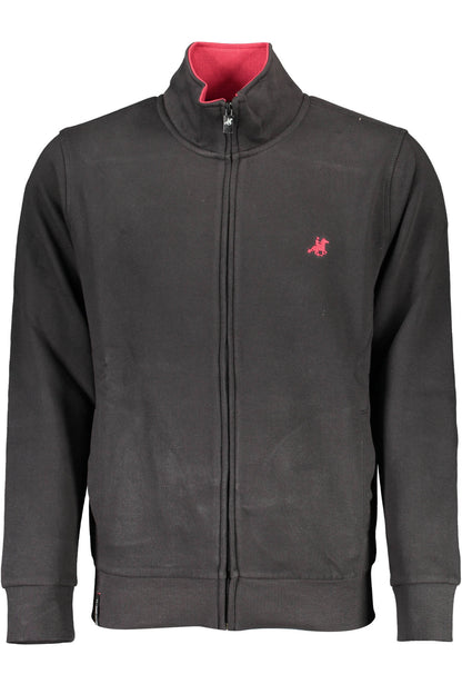 U.S. GRAND FELPA CON ZIP UOMO NERO
