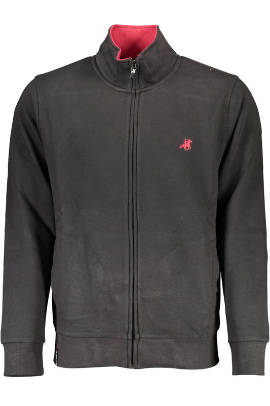 U.S. GRAND FELPA CON ZIP UOMO NERO