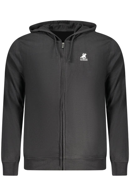 U.S. GRAND FELPA CON ZIP UOMO NERO