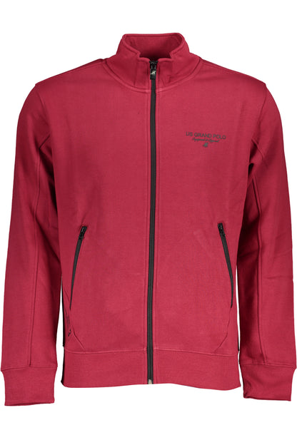U.S. GRAND FELPA CON ZIP UOMO ROSSO