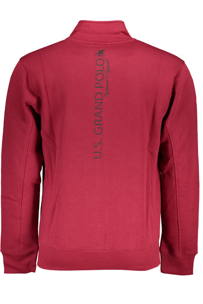 U.S. GRAND FELPA CON ZIP UOMO ROSSO