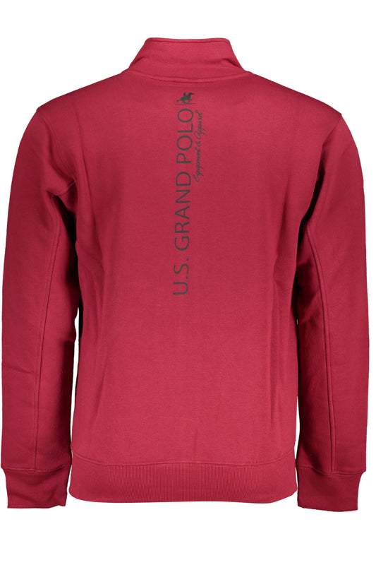 U.S. GRAND FELPA CON ZIP UOMO ROSSO